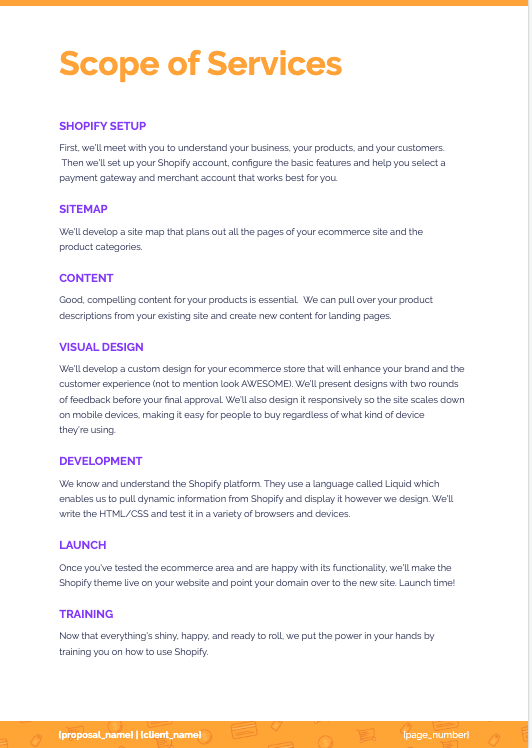 Ecommerce Proposal Template